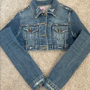 vintage cropped denim jacket